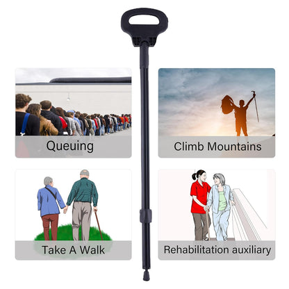 Multifunction Seat Telescopic Walking Stick