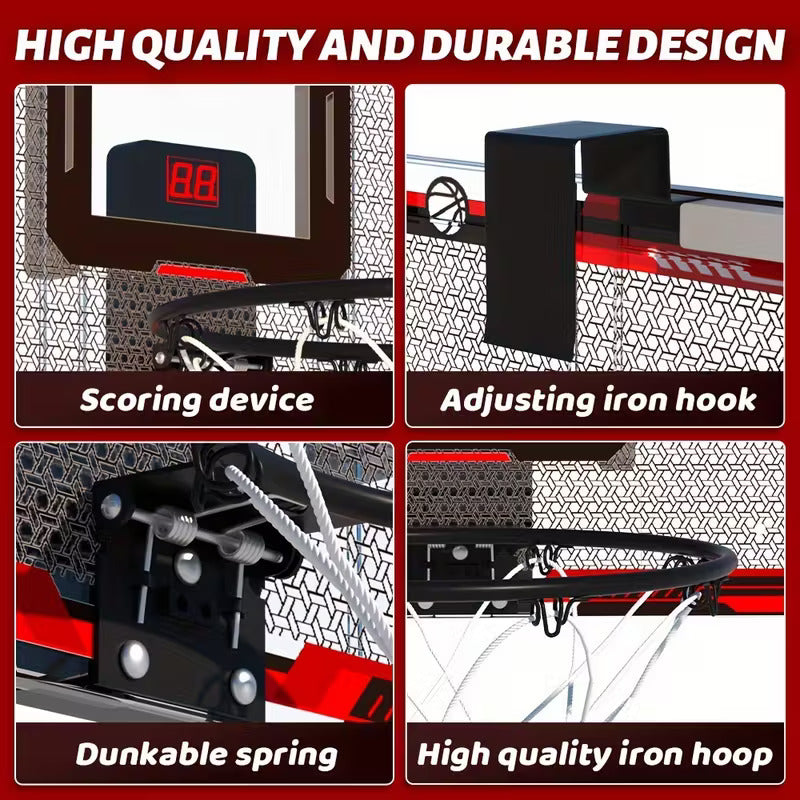 Indoor Basketball Hoop With Scoreboard And LED Lights