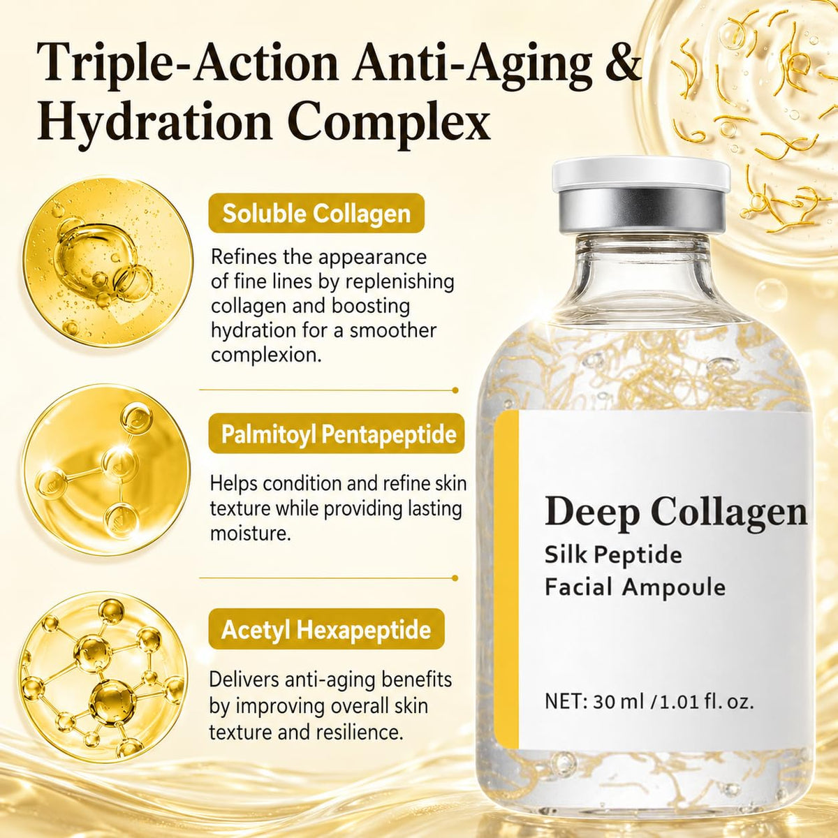 Deep Collagen Silk Peptide Facial Ampoule