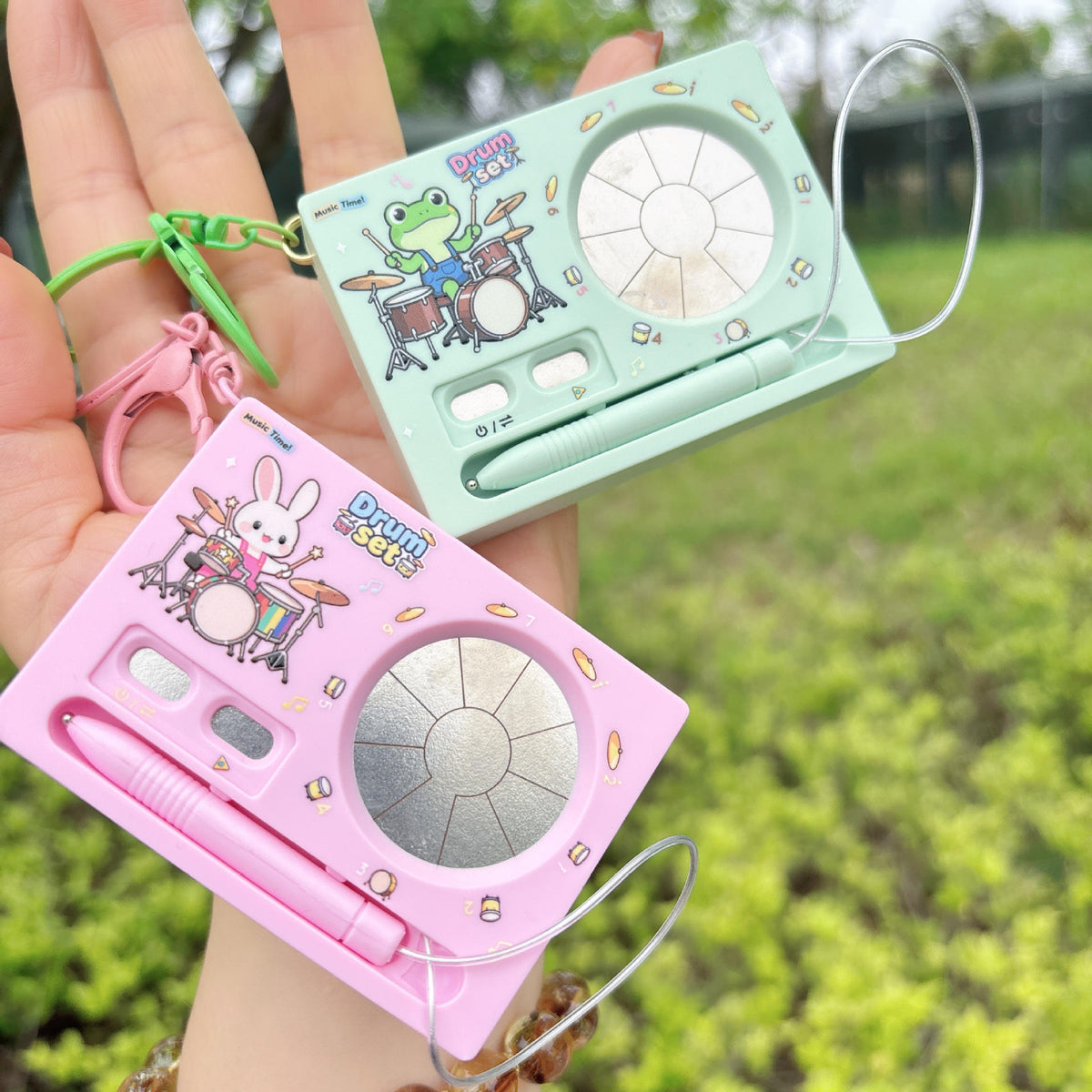 Mini Electronic Pocket Drum Keychain