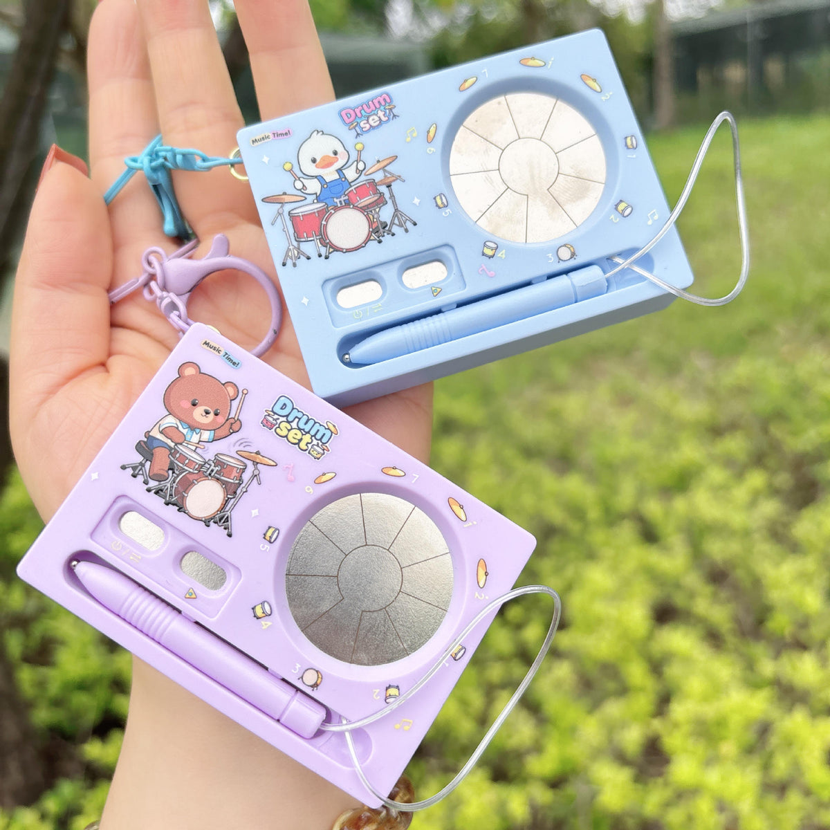 Mini Electronic Pocket Drum Keychain
